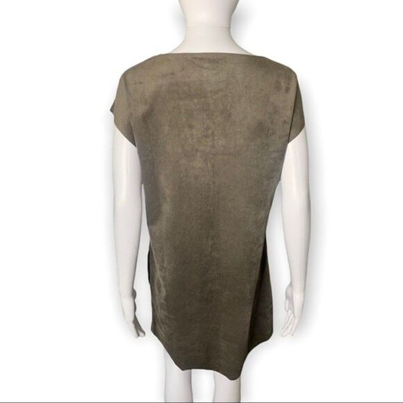 Wilfred Free Shift Dress Womens Small Brown Knee Length Minimalistic Paperbag - Picture 4 of 10